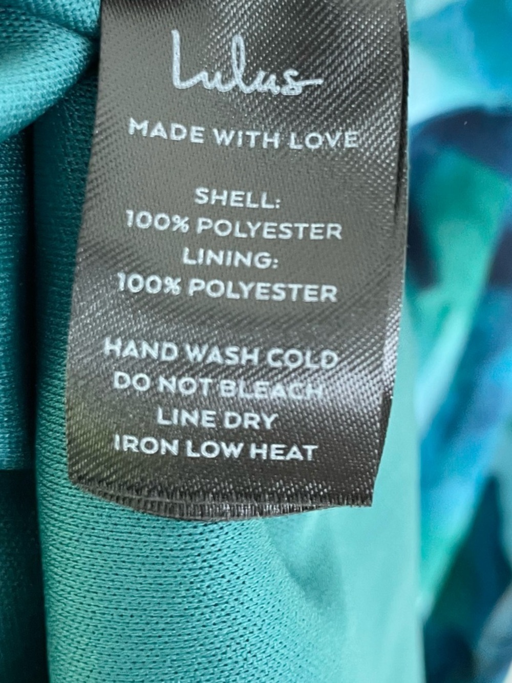 Lulu’s Beautiful Soul Teal Green Floral Print Twist-Front Maxi Dress M Medium - Picture 11 of 12